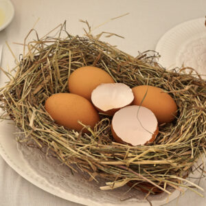 133 - Four Brown Hen Eggs